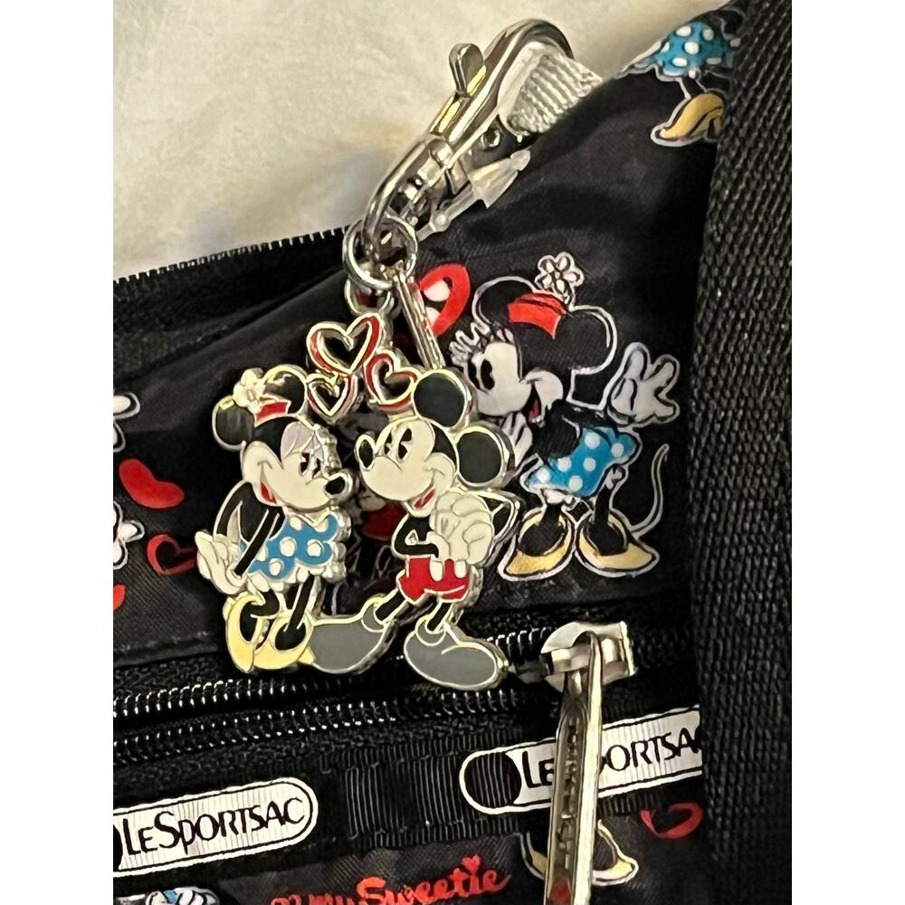 LeSportsac Mickey Loves Minnie Crossbody Messenger and Pouch - Picture 4 of 4